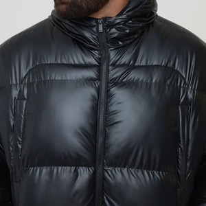 Wholesale Custom Men <b>Hooded</b> Collar Waterproof <b>Padded</b> <b>Jacket</b> Long Sleeve Thickened Quilted Outwear For Warmth Luxury Outdoor Coat - Product Image 3
