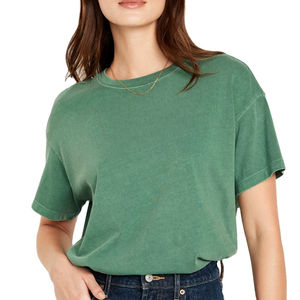 Camiseta lisa en blanco para mujer más vendida para adultos, talla baja, ropa de calle, camisetas para mujer en color sólido - Product Image 1