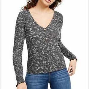 Crave Fame Juniors' Cozy Rib-Knit Top Casual <b>Print</b> Style in Black Size <b>Extra</b> <b>Large</b> for Autumn and Winter Seasons - Product Image 1