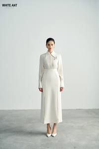 Premium Quality <b>Skirt</b> Suits Back <b>Split</b> Eco-Friendly Fabric Oriana Slip <b>Skirt</b> Women Winter Clothes Whiteant Vietnam Wholesaler - Product Image 2