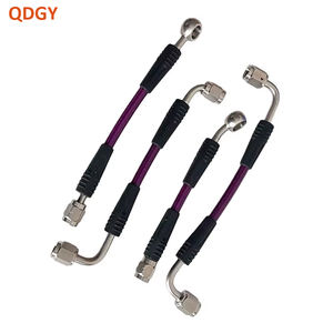 Tuyau <span class=keywords><strong>de</strong></span> frein noir AN3 en PTFE avec raccords en acier inoxydable femelle 3/8-24 90 °   Tuyau d'huile d'embrayage universel pour motos <span class=keywords><strong>de</strong></span> <span class=keywords><strong>course</strong></span>, avant et arrière - Product Image 3