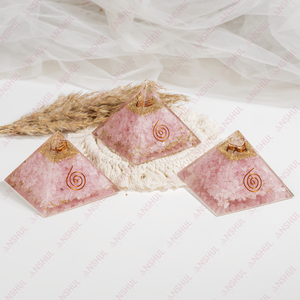 Pirámide de Cuarzo <span class=keywords><strong>Rosa</strong></span> Orgone al por Mayor con Globo, Piedra Preciosa Tallada para Feng Shui, Meditación y Decoración del Hogar, Ecológica - Product Image 2