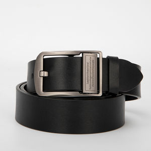 เข็มขัดหนังลำลองสำหรับผู้ชาย พร้อมหัวเข็มขัดโลหะผสมทรงสี่เหลี่ยมแบบกำหนดเอง พิมพ์ลายด้วยความร้อน - Product Image 6