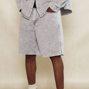 Nouveau design Ensemble de shorts pour hommes Ensemble de shorts pour hommes avec imprimé denim Ensemble de shorts pour hommes en tissu solide - Product Image 5