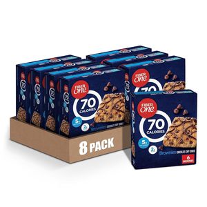 Fiber One 70 Calorie Brownies, Chocolate Chip Cookie, Snack Bars, 6 Bars, 5.34 oz (Pack of 8) - Product Image 1