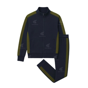 Chándal de invierno con capucha y corte acampanado personalizado para hombre, con logotipo, forro polar grueso, transpirable, informal, estilo desgastado, 2 - Product Image 1