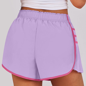 Pantalones cortos de entrenamiento de Fitness cómodos y holgados de alta calidad, pantalones cortos deportivos de cintura alta para exteriores para mujer, pantalones cortos de Yoga para gimnasio de secado rápido para mujer - Product Image 6