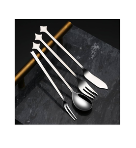 Stocks d'usine Couverts en acier miroir Ensemble d'ustensiles de voyage Couteau Fourchette Cuillère Vaisselle Ensemble de couverts pour articles de couverts de mariage - Product Image 2