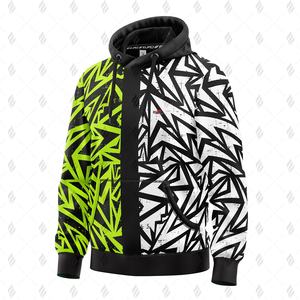 Sweat à capuche d'hiver personnalisé en tricot de coton, couleur unie, décontracté, respirant, texture douce, poche surdimensionnée, nouveauté - Product Image 3