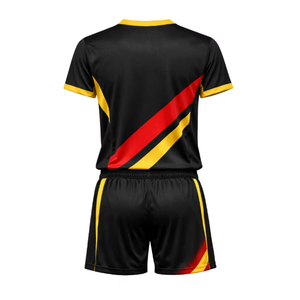 Ensemble de maillot et uniforme de volley-ball imprimé par sublimation, logo et design personnalisés, 100% polyester, unisexe adulte - Product Image 2