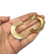 2025 Design Cow Horn Made Buffalo Horn <b>Earring</b> Stylish Jewelry Horn <b>Earrings</b> <b>Handmade</b> Jewelry Style Customize By HAND MADE CRAFT - Product Image 2