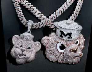 Colgante de Moissanita Plateada 925 Personalizado, Estilo Vintage, Diseño HipHop con Rostro de Dibujos Animados en 3D, Unisex - Product Image 2