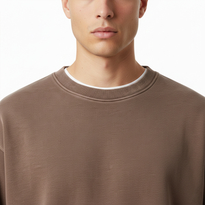 Sudaderas Unisex de Felpa 100% Algodón, Color Personalizado, Cuello Redondo, Casuales, Otoñales, Diseño Sólido, Logotipo Personalizado, Transpirables, al por Mayor para Hombre - Product Image 2