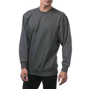 <b>Men's</b> 400g Heavyweight Crew Neck Fleece Pullover <b>Grey</b> Custom 100% Cotton <b>Sweatshirts</b> Embroidered Breathable Basics Clothing - Product Image 4