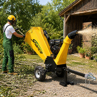 Trituradora de Madera de Alta Potencia de 15 HP, Motor Refrigerado por Aire, Suministro de Fábrica, Precio Competitivo para Proyectos de Jardinería