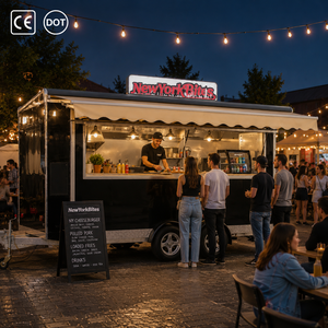 Etodevice Remorque alimentaire mobile pour churros, chariot de restauration rapide, kiosque à desserts, remorque de cuisine de rue, chariot à glaces - Product Image 1