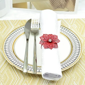 Porte-serviettes à fleurs en or de luxe pour décor de table élégant événements de mariage fêtes hôtel salle à manger Serviette Premium Accent - Product Image 4