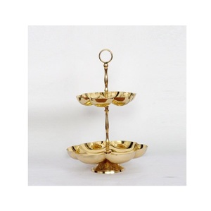 แท่นวางเค้กโลหะสีทองแบบตอกสำหรับวางโชว์ขนมหวานในงานแต่งงานงานเลี้ยงฉลองโต๊ะและธีมการตั้งค่าสำหรับกิจกรรม - Product Image 4