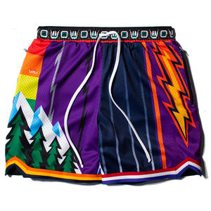 Short d'entraînement sportif pour homme Short de gymnastique en polyester avec poches en maille Short de course de basket-ball en jersey - Product Image 3