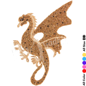 Parches Termoadhesivos Bordados a Mano Multicolores con Cuentas, Adornos Decorativos Elegantes para Ropa y Manualidades - Product Image 1