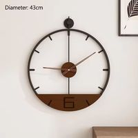Jam dinding kristal tiga panel, gaya Nordic ruang tamu jam dinding logam untuk rumah ruang tamu mewah