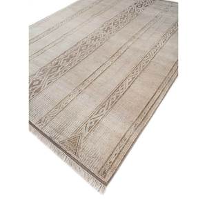 Thyme Ivory Geometric Wool <b>Rugs</b> 9x12 Hand Knotted <b>Boho</b> for Home Use-for Living Hallway Bedroom Rectangle Patchwork Abstract - Product Image 2