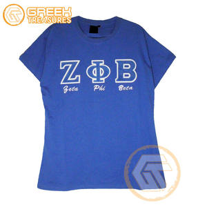 เสื้อยืดผ้าฝ้ายคุณภาพสูงแบบลำลองสำหรับชมรมนักศึกษาหญิง Zeta Phi Beta แบบขายส่งและสั่งทำพิเศษ พร้อมงานปักสำหรับทุกฤดูกาล - Product Image 5
