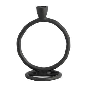 Aluminium Ring <b>Taper</b> <b>Candle</b> Holder Metal <b>Candle</b> Holder Black Contemporary Circular <b>Candle</b> Stand for Home Office Wedding - Product Image 5