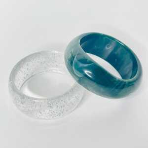 Lớn phong cách quá khổ hình học Acrylic Bangles thời trang mang nhãn hiệu nhựa phụ kiện với thiên thần và tình yêu chủ đề - Product Image 4