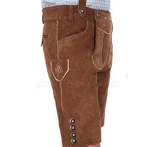 Pantalones cortos de cuero bávaro de alta calidad más vendidos, ropa de entrenamiento informal con patrón sólido, pantalones cortos de tela de gran oferta - Product Image 6