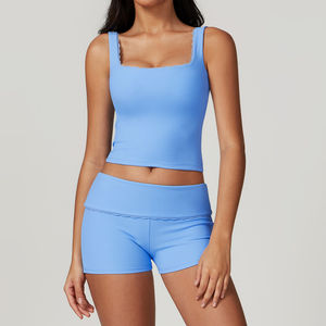 Conjunto de ropa activa para mujer, Conjunto de camiseta sin mangas deportiva, conjunto de gimnasio, Fitness, Yoga, ropa de gimnasio, mallas para mujer - Product Image 2