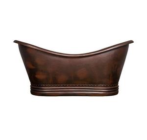 Vente chaude de luxe Antique fini cuivre Roll Top baignoire autoportante nouveau look pour les hôtels et les espaces privés - Product Image 6