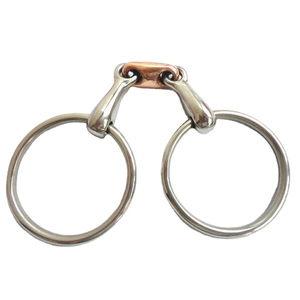 Brocas para montar a caballo de acero inoxidable dulce de alta calidad, nueva condición, pieza de boca curvada baja, anillos sueltos para servicio OEM de caballos - Product Image 3