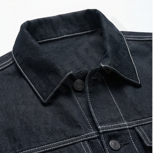 Veste en jean en coton pour homme de haute qualité, devant droit, style décontracté, vêtements d'hiver, processus de revêtement personnalisé, style formel, vêtements d'extérieur - Product Image 4