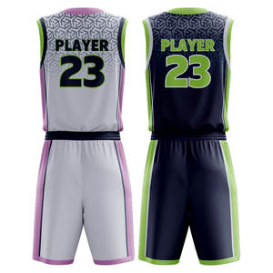 Kits d'uniformes de basket-ball unisexe Ensembles d'uniformes de basket-ball Uniforme de basket-ball réversible de haute qualité - Product Image 2