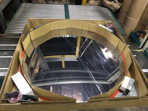 Espejos convexos de seguridad, superficie de acero inoxidable, tablero trasero de acero recubierto de aleación de Al-Zn, diámetro: 60cm - Product Image 4