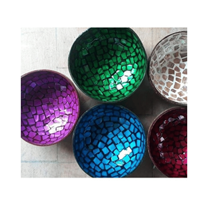 Cuenco artístico de laca de coco, material: cáscara de coco; uso: presentación de aperitivos; origen: hecho a mano en Vietnam - Product Image 3