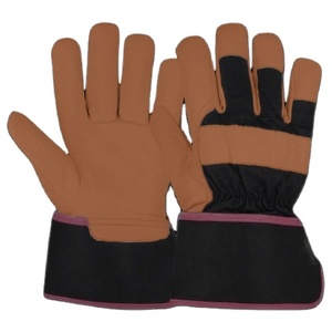 Gants de travail en cuir pleine fleur haute performance, résistants à l'abrasion, pour la construction et l'entretien ménager, en coton, style rigueur canadien - Product Image 5