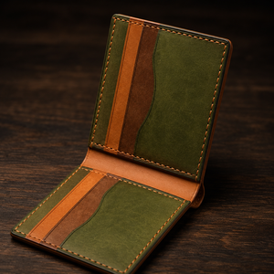 Brown Slim <b>RFID</b> Blocking PU Bifold <b>Wallet</b> with Zipper Closure <b>for</b> <b>Men</b>-Fashion Card Holder Promotional Gift - Product Image 2