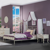 Juego de Dormitorio Moderno para Hotel Comercial, Cama, Colchón, Mesas, Armario, Material de Alta Calidad, Proveedor Turco para Hoteles de 3 a 5 Estrellas