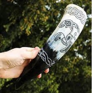 Cuerno para beber 100% Ágata vikinga natural Cuerno para beber Medieval utilizado para beber alimentos seguros con el mejor precio disponible - Product Image 3