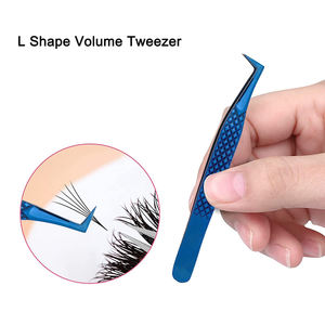 5 Pieces Professional Stainless Steel <b>Eyelash</b> <b>Tweezers</b> Sets Straight/Curved Tips for <b>Eyelash</b> Extensions (Customizable Packaging - Product Image 6