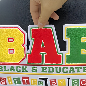 Custom Chenille Embroidery Letter <strong>Patch</strong> BAE Black and Educated <strong>Sew</strong> <strong>on</strong> Iron <strong>on</strong> Badge for Jackets Hoodies Bags Wholesale - Product Image 4