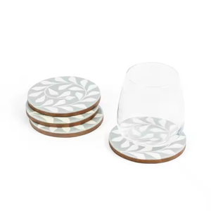 Sous-verres en os de haute qualité meilleur fabricant indien poli fait à la main sous-verre de thé en incrustation d'os par l'artisanat en croissant - Product Image 2