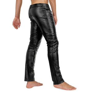 Fabrication pakistanaise Pantalon en cuir grande taille de couleur personnalisée 2024 Cuir véritable dans un pantalon en cuir de look différent - Product Image 1