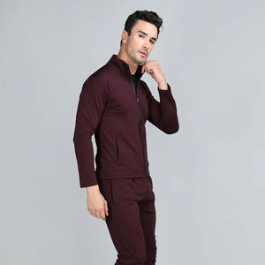 Ensemble de survêtement décontracté pour homme, veste zippée intégrale et pantalon, 100% coton molletonné, vêtements de sport d'entraînement athlétique, logo personnalisé, tenue de sport - Product Image 4