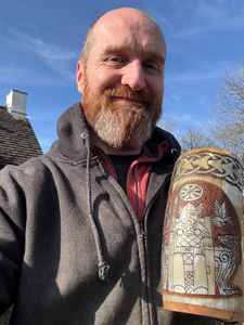 Jarra de cerveza Medieval auténtica de 24oz, taza de cuerno vikingo genuino, taza pulida de Jarl de Navidad clásica/Stein - Product Image 5