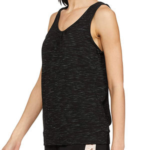Camiseta sin mangas en blanco para entrenamiento de gimnasio sólido para mujer, camiseta sin mangas de diseño diferente de Color sólido para mujer con logotipo personalizado - Product Image 4