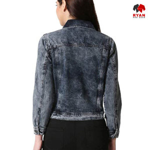 Chaquetas Vaqueras de Diseño Personalizado Ryan Pro Gear para Mujer, Patrón Sólido, Tela Transpirable con Logotipo Personalizado - Product Image 2