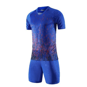 Fit tissu sec étincelle pas cher équipe chemise ensemble lettre et numéro impression maillot de football Machine pas cher respirant maillot de football - Product Image 1